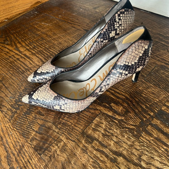 Sam Edelman Hazel Snakeskin Stiletto Heels Pump Size 10M - Picture 2 of 11
